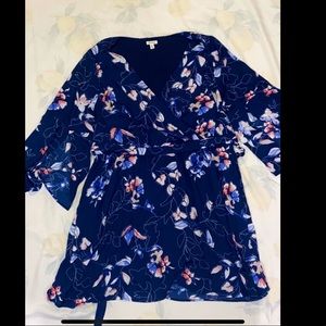 Plus size 24 Navy Blue Floral Dress
